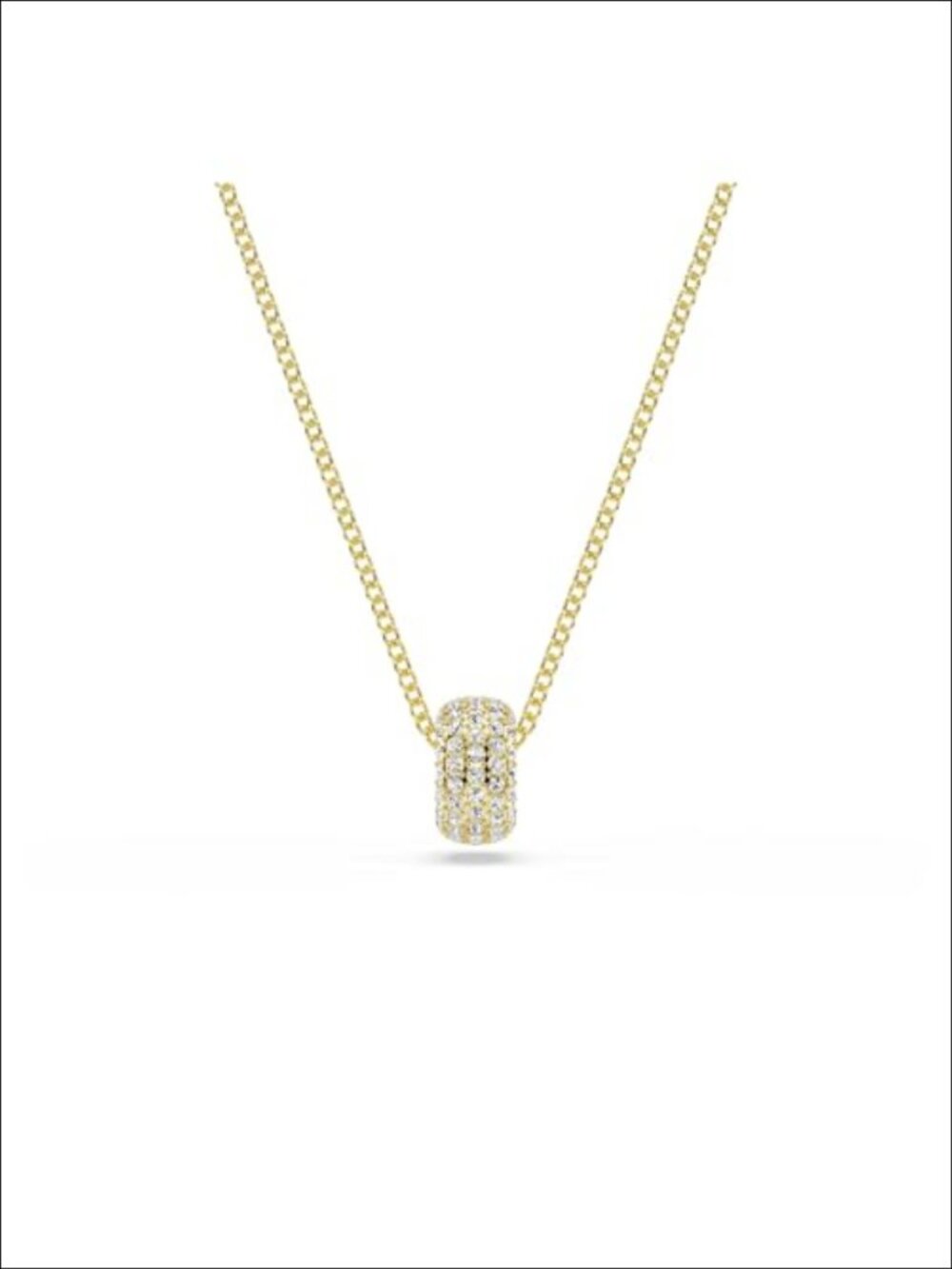 Swarovski Crystal Pendant Necklace Gold-tone Finish Lobster Clasp Elegant